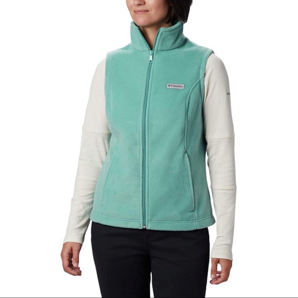 Columbia mint sawyer rapids 2.0 fleece zip up vest - Picture 1 of 9
